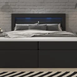 Boxspringbett Reposito Mit LED, USB Und Stauraum -Safety Gear World boxspringbett reposito mit led usb und stauraum 469831