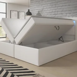Boxspringbett Reposito Mit LED, USB Und Stauraum -Safety Gear World boxspringbett reposito mit led usb und stauraum 475409