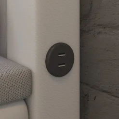 Boxspringbett Rinori Mit LED, USB Und Stauraum -Safety Gear World boxspringbett rinori mit led usb und stauraum 228157