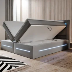 Boxspringbett Sevilla Mit LED Und Stauraum -Safety Gear World boxspringbett sevilla mit led und stauraum 164939