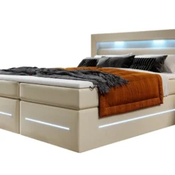 Boxspringbett Sevilla Mit LED Und Stauraum -Safety Gear World boxspringbett sevilla mit led und stauraum 473530