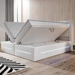 Boxspringbett Sevilla Mit LED Und Stauraum -Safety Gear World boxspringbett sevilla mit led und stauraum 923733