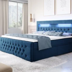 Boxspringbett Sunshine Mit Indirekter Beleuchtung, USB Und Stauraum -Safety Gear World boxspringbett sunshine mit indirekter beleuchtung usb und stauraum 286341