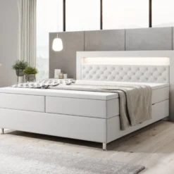 Boxspringbett Tesero Mit USB, RGB Und Stauraum -Safety Gear World boxspringbett tesero mit usb rgb und stauraum 425404