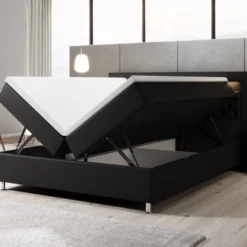 Boxspringbett Tesero Mit USB, RGB Und Stauraum -Safety Gear World boxspringbett tesero mit usb rgb und stauraum 526180