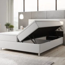 Boxspringbett Tesero Mit USB, RGB Und Stauraum -Safety Gear World boxspringbett tesero mit usb rgb und stauraum 628810