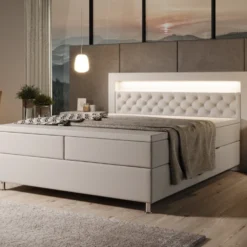 Boxspringbett Tesero Mit USB, RGB Und Stauraum -Safety Gear World boxspringbett tesero mit usb rgb und stauraum 764787