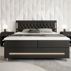 Boxspringbett Verdino Mit RGB, USB Und Stauraum 24 Boxspringbett Verdino Mit RGB, USB Und Stauraum -Safety Gear World boxspringbett verdino mit rgb usb und stauraum 237331