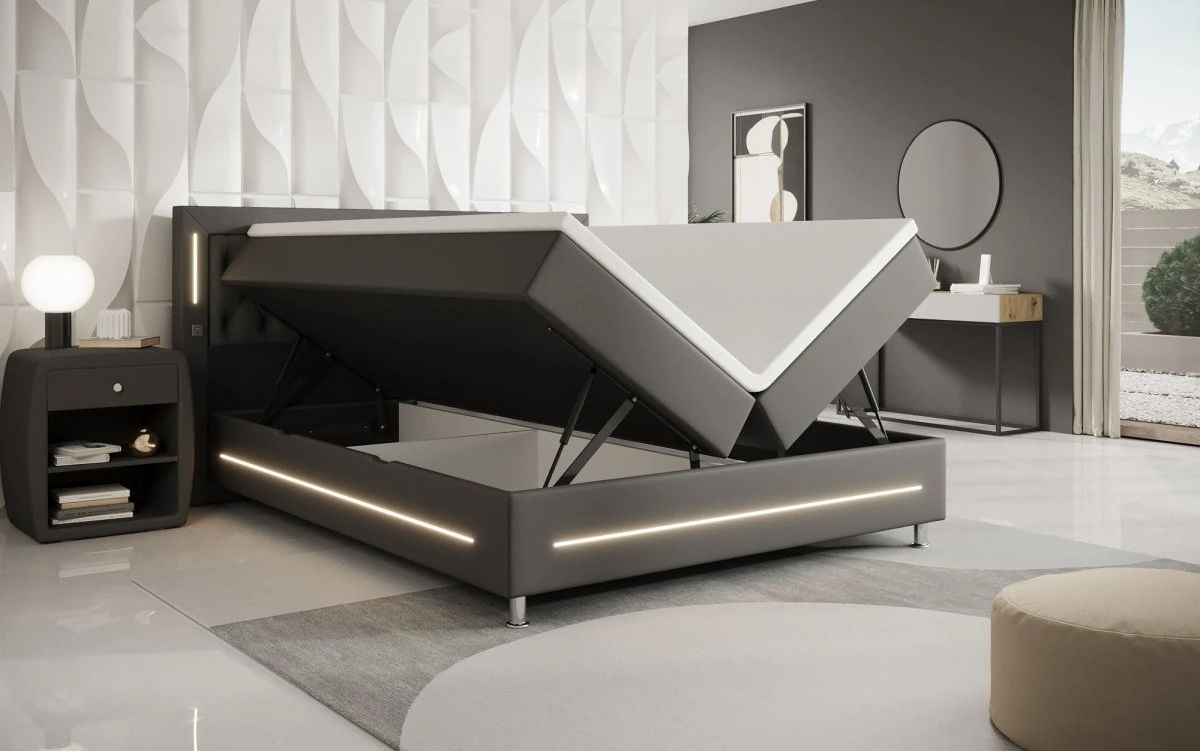 Boxspringbett Verdino Mit RGB, USB Und Stauraum 15 Boxspringbett Verdino Mit RGB, USB Und Stauraum - Image 13