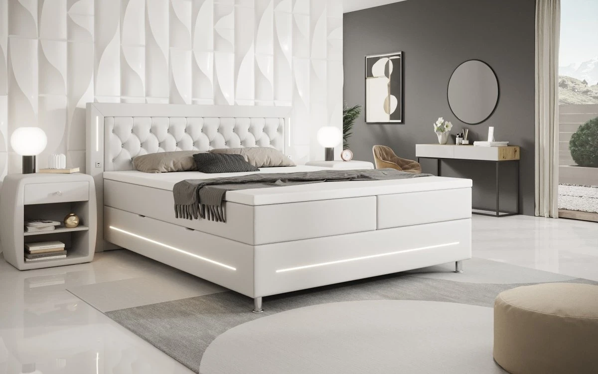 Boxspringbett Verdino Mit RGB, USB Und Stauraum 10 Boxspringbett Verdino Mit RGB, USB Und Stauraum - Image 8