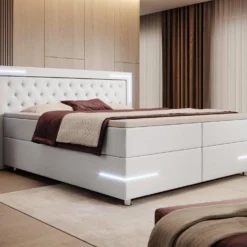 Boxspringbett Verona Mit LED (Kunstleder)