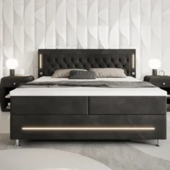 Boxspringbett Tino Mit RGB, USB Und Stauraum 29 Boxspringbett Tino Mit RGB, USB Und Stauraum -Safety Gear World boxspringbett vito mit rgb usb und stauraum 322342