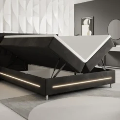 Boxspringbett Tino Mit RGB, USB Und Stauraum 27 Boxspringbett Tino Mit RGB, USB Und Stauraum -Safety Gear World boxspringbett vito mit rgb usb und stauraum 783770