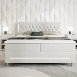 Boxspringbett Tino Mit RGB, USB Und Stauraum 32 Boxspringbett Tino Mit RGB, USB Und Stauraum -Safety Gear World boxspringbett vito mit rgb usb und stauraum 997760