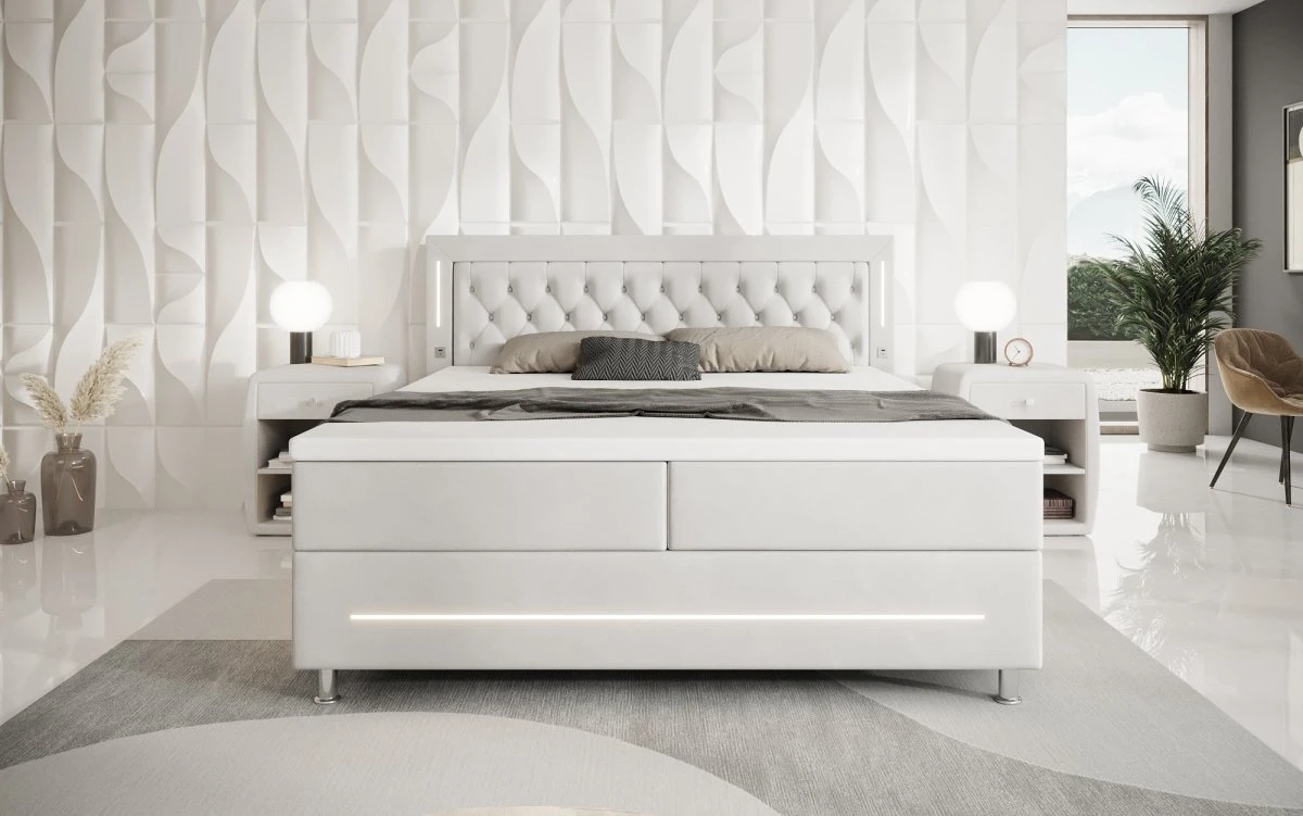 Boxspringbett Tino Mit RGB, USB Und Stauraum 13 Boxspringbett Tino Mit RGB, USB Und Stauraum - Image 11