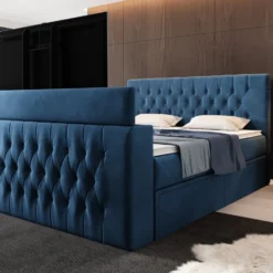 Boxspringbett Vulnero Mit TV Lift Und Stauraum (2 Schubladen) -Safety Gear World boxspringbett vulnero mit tv lift und stauraum 2 schubladen 287918