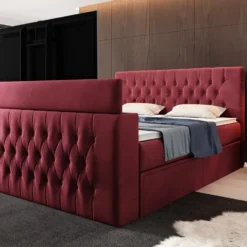 Boxspringbett Vulnero Mit TV Lift Und Stauraum (2 Schubladen) -Safety Gear World boxspringbett vulnero mit tv lift und stauraum 2 schubladen 482901
