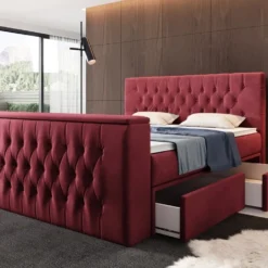 Boxspringbett Vulnero Mit TV Lift Und Stauraum (2 Schubladen) -Safety Gear World boxspringbett vulnero mit tv lift und stauraum 2 schubladen 704733