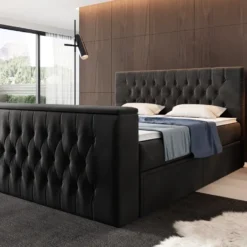 Boxspringbett Vulnero Mit TV Lift Und Stauraum (2 Schubladen) -Safety Gear World boxspringbett vulnero mit tv lift und stauraum 2 schubladen 911159