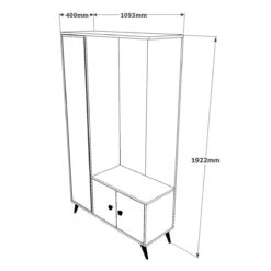 Designer Garderobe Sondrio Inkl. Spiegel -Safety Gear World designer kommode sondrio inkl spiegel 593002