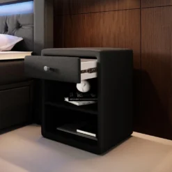 Designer Nachttisch Sky (Kunstleder)