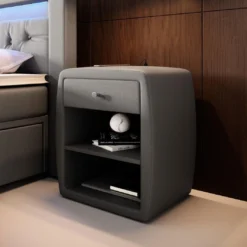 Designer Nachttisch Tavira Mit USB (Kunstleder) -Safety Gear World designer nachttisch tavira mit usb kunstleder 315989