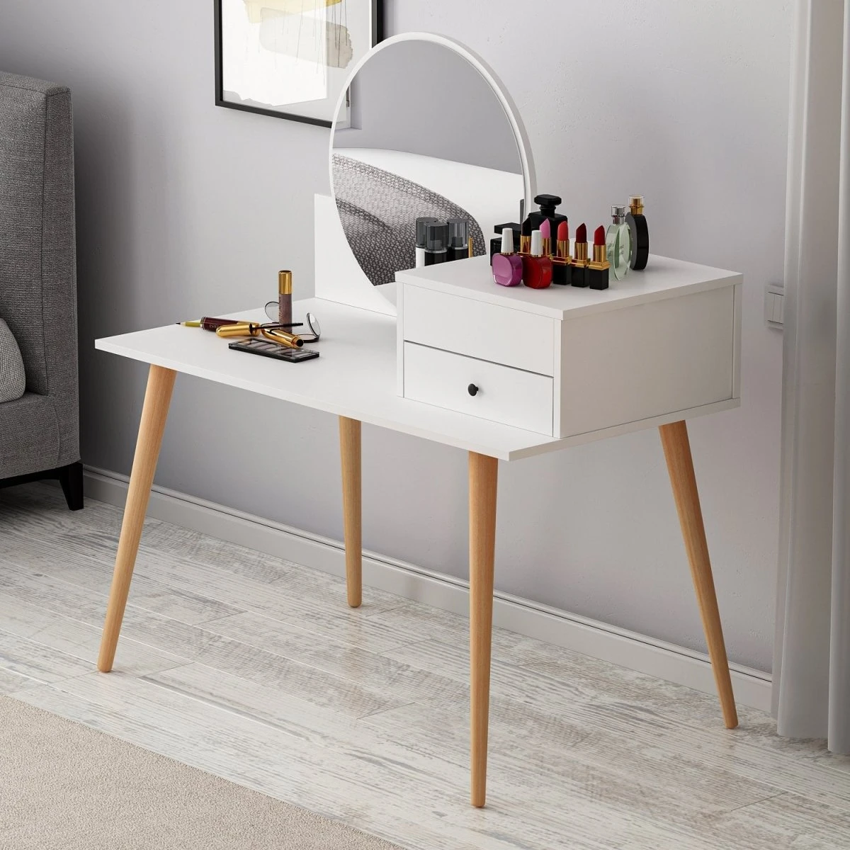 Designer Schminktisch Angel Inkl. Spiegel 5 Designer Schminktisch Angel Inkl. Spiegel - Image 3