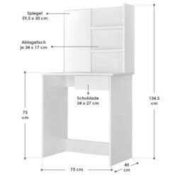 Designer Schminktisch Charme (inkl. Spiegel) -Safety Gear World designer schminktisch charme inkl spiegel 627719