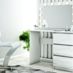 Designer Schminktisch Hollywood (inkl. Spiegel Und Glühbirnen)