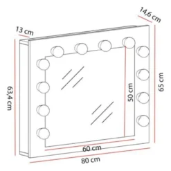 Designer Schminktisch Hollywood (inkl. Spiegel Und Glühbirnen) -Safety Gear World designer schminktisch hollywood inkl spiegel und gluhbirnen 576446