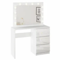 Designer Schminktisch Hollywood (inkl. Spiegel Und Glühbirnen) -Safety Gear World designer schminktisch hollywood inkl spiegel und gluhbirnen 861644