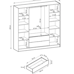 Designer Schrank Niro 206 Cm -Safety Gear World designer schrank niro 206 cm 748092