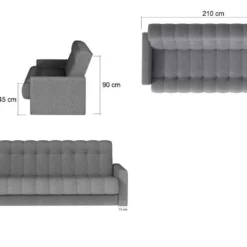 Designer Sofa Vido Mit Schlaf- Und Klappfunktion -Safety Gear World designer sofa garett mit schlaf und klappfunktion 483263