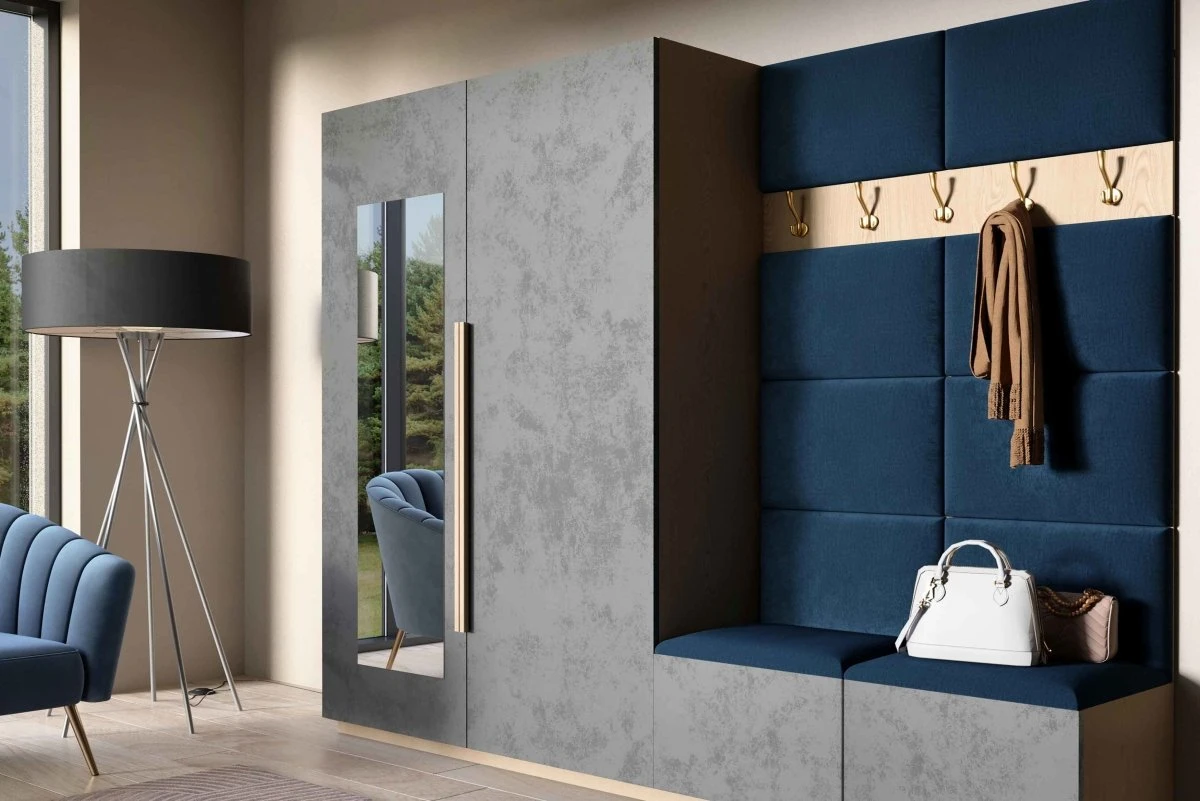 Gepolstertes Wandpaneel - Set Samt 100x200 Cm 3 Gepolstertes Wandpaneel - Set Samt 100x200 Cm