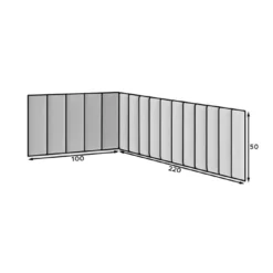 Gepolstertes Wandpaneel - Set Samt 100x220x50 Cm -Safety Gear World gepolstertes wandpaneel set 100x220x50 cm 535729