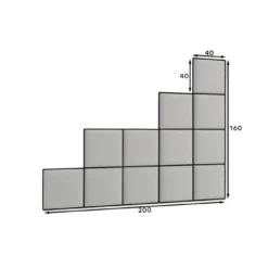 Gepolstertes Wandpaneel - Set Samt 200x160 Cm -Safety Gear World gepolstertes wandpaneel set 200x160 cm 163271