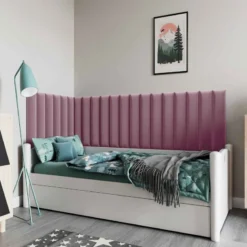 Gepolstertes Wandpaneel - Set Samt 210x90x60 Cm