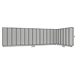 Gepolstertes Wandpaneel - Set Samt 210x90x60 Cm -Safety Gear World gepolstertes wandpaneel set 210x90x60 cm 503752