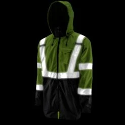 Hi-Viz Yellow Parka Jacket 6 Hi-Viz Yellow Parka Jacket -Safety Gear World hiviz parka night front