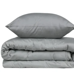 Premium Satin Bettwäsche Set Anthrazit -Safety Gear World premium satin bettwasche dunkelgrau 230312