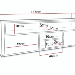 TV-Lowboard Credenza Mit LED In Eichenoptik -Safety Gear World tv lowboard credenza mit led in eichenoptik 382063