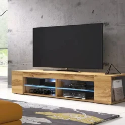 TV-Lowboard Legno Mit LED Und Eichenoptik