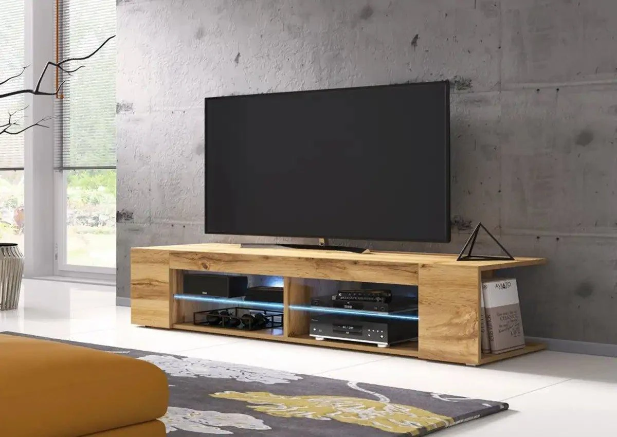 TV-Lowboard Legno Mit LED Und Eichenoptik 3 TV-Lowboard Legno Mit LED Und Eichenoptik
