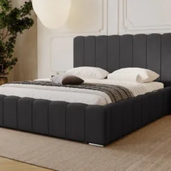 Designer Polsterbett Alvano In Samt Mit Stauraum