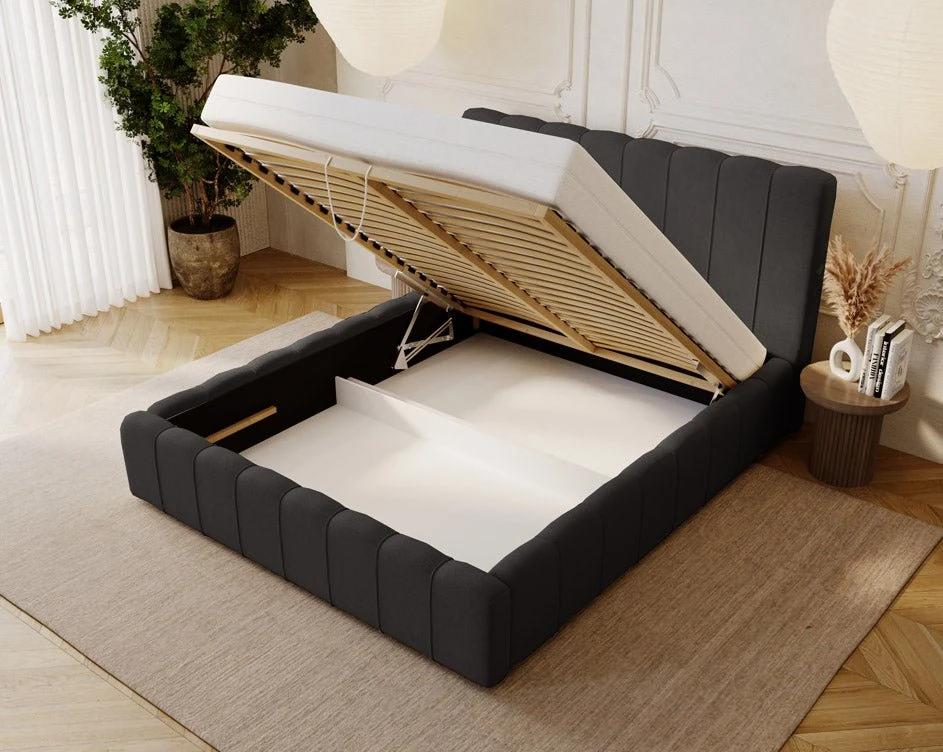 Designer Polsterbett Alvano In Samt Mit Stauraum 4 Designer Polsterbett Alvano In Samt Mit Stauraum - Image 2