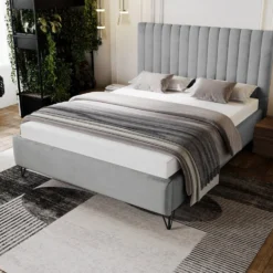 Designer Polsterbett Veleria In Samt Ohne Stauraum -Safety Gear World wiz2 ZAM 16 DS STYLE 1