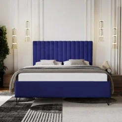 Designer Polsterbett Veleria In Samt Ohne Stauraum -Safety Gear World wiz3 ZAM 16 DS STYLE