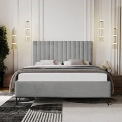 Designer Polsterbett Veleria In Samt Ohne Stauraum -Safety Gear World wiz3 ZAM 16 DS STYLE 1